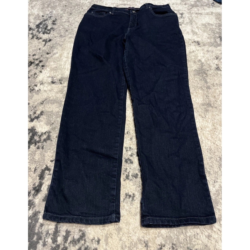 Gloria Vanderbilt Amanda Jeans Womens 12 Short Blue Straight Leg High Rise Denim